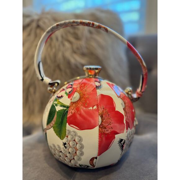 NWT Floral Glossy Dome Cover Crossbody Satchel | SAME DAY SHIP or NEXT DAY - Picture 1 of 5